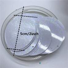 50 szt. 50 mm płaskie okrągłe cekiny z 1 otworem bocznym PVC płaskie okrągłe luźne cekiny paillettes szycie rękodzieło DIY ślubny wisiorek