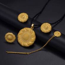 1 set Seturi de bijuterii cruce Coliere Cercei Inele Lanț pentru frunte Accesorii Habesha africane eritreene