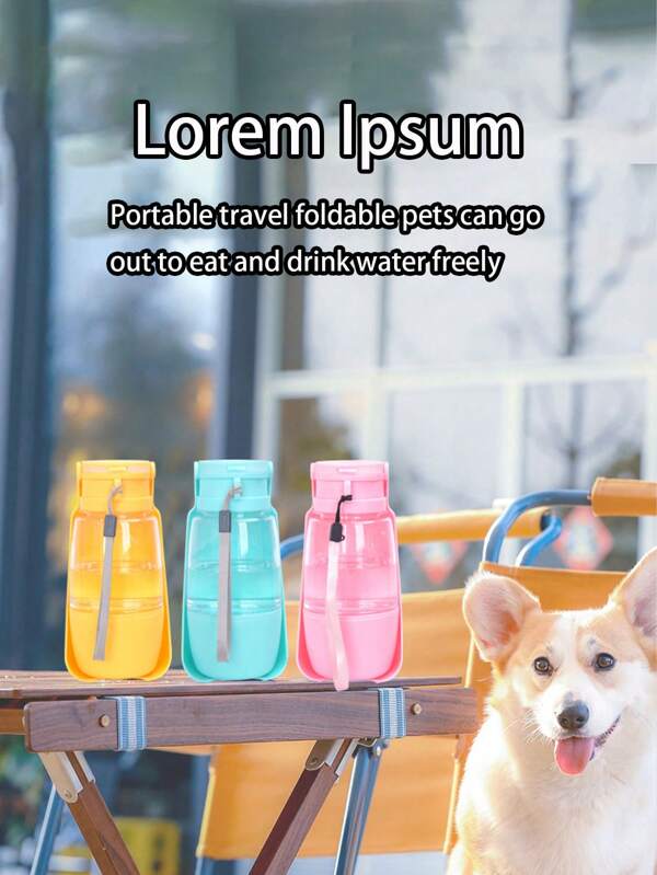 A Portable Pet Water Cup For Outdoor Activities, Combining Feeding And Drinking Functions In One, Suitable For Dogs To Carry Along