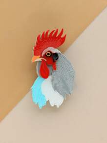 1 Piece Exquisite 3D Fashion Handmade Acrylic Board Rooster & Money-Loving Gorilla Shape Brooch, Handcraft, Birthday Gift, Holiday Gift, Collection