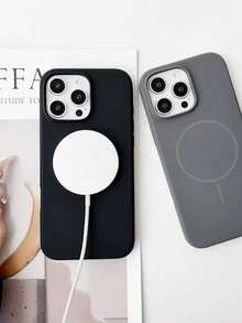 哑光浅米色质感简约磁吸保护壳适用于 iPhone17/17Air/17pro/17promax/ 16/16E/16PRO/16PROMAX/16PLUS 15 14 13 12 11 Pro Max 无线充电软硅胶后盖