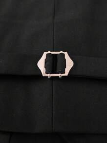 4 Piece Boys Gentleman Suit Boys Elegant Black Formal Flat Collar Blazer Vest Trousers Tie Suitable For All Seasons