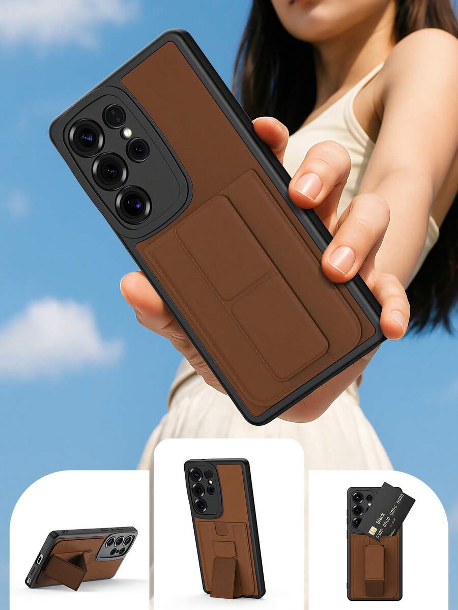 1件裝焦糖棕軟殼多功能手機卡夾,適用於 Redmi 14C /Note 13 Pro/Note 14,Cool Galaxy A55/A54/A53/A52 手機殼,附信用卡槽,錢包式卡夾,適用於 A38、Galaxy S23/S22/S24/S25,防震防摔、防水防刮 - 棕色 - 查看 1