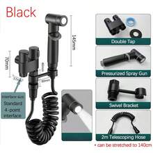 Zinc Alloy Angle Valve Wall Mount Toilet Bidet Sprayer Set One In Two Out Water Cleaning Sprayer For Bathroom Toilet Accessories