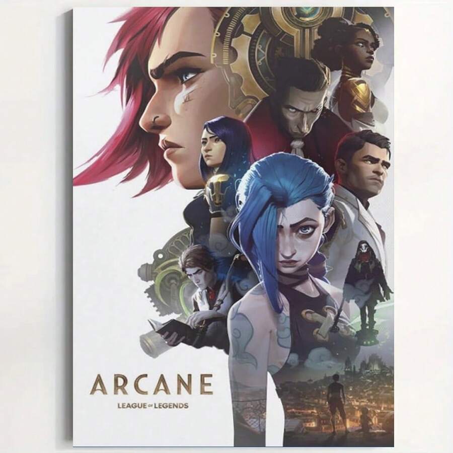 Framed League Arcane LOL Game Of Legends Poster Canvas Art Poster And Wall Art Picture Print Modern Family Bedroom Decor Posters (30x45cm) - Framed - View 1