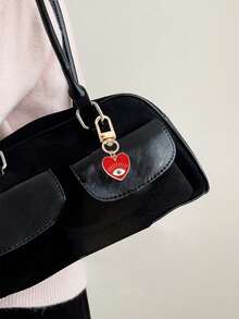 Evil Eye Heart-Shaped Keychain,Bag Pendant, Amulet,Lucky Metal Key Chain,Ring Purse Bag,Backpack,Charm Car ,Headphone Case Key Accessories ,Christmas Gift,Couple Gift - Multicolor - View 2