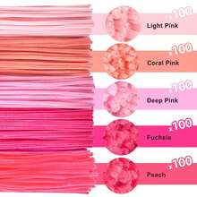100/500 Piezas Juego de Limpiapipas Metálicos Degradados – Negro, Verde, Rosa, Rojo, Amarillo Tallos de Chenilla para Paredes de Galería Festivas, Exhibiciones de Ventanas de Boutique, Regalos Hechos a Mano & Decoración del Hogar – Suministros de Manualidades para Adultos - Multicolor - Ver 15