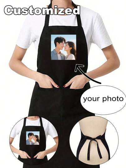 1pc Personalized Custom Apron,Lace Kitchen Apron,Double Pockets Apron,Hair Stylist Black Apron Hairdresser Beauty Salon Cosmetologist Cosmetology School Barber Gift Custom,Unique,Personalized Ideal Gifts For Him Her,Boyfriend,Girlfriend,Dad,Mom,Family,Friends For Anniversaries,For Valentine's Day,For Mother's Day,For Birthdays,For Children's Day,For Father's Day,For Graduation,For Weddings,For Christmas,For Housewarming