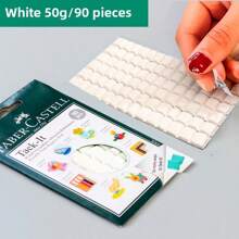 1 pieza Plastilina sin residuos Faber-Castell, masilla adhesiva segura para paredes (azul y blanco), cinta adhesiva que no daña. Ideal para decoración del hogar sin daños, colgar cuadros y organización del hogar