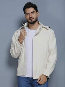 Autumn And Winter Solid Color Coat Warm And Fashionable - 米色 - 查看 8