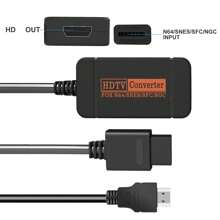 TOPWOLF N64 HDTV Adapter, HDTV Converter With HDTV Cable For N64/Gamecube/SNES