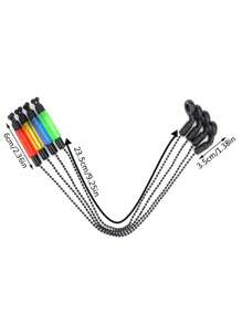 1 Stück Biss-Alarm Karpfen Angeln Haken Bobbins Indikatoren Angelwecker Stahl (zufälliges Kopfmuster) Kette Biss-Alarm Angelwerkzeug Karpfenangeln Bobbins, gemischte Farbe, hochbrechendes Polymer, ohne Batterie, kein Magnesiumstab/Feuerstein, für Angelwecker-Anzeige, Unabhängigkeitstag, Halloween, Tag der Arbeit