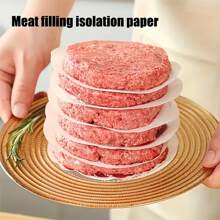 500/1000/1500pcs Non-Stick Hamburger Patty Papers, Oil Absorbing Separator Papers, Easy Storage, Separates Burgers When Frozen, Suitable For Cutlets, Cookies, Pies, Mousse And Other Foods, Kitchen Supplies, Outdoor Restaurants & Home Kitchens