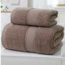1pc Towel / 2pcs Set (Bath Towel + Towel) Ribbon Thickened Absorbent Soft Facial Towel, Bathroom Shower Body Towel, Premium Bathroom Supplies Bathroom Decor Summer Back To SchoolFor Beauty Salon Home Bathroom