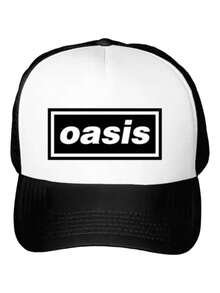 Unisex Oasis Rock Pop Alternative Mesh Cap - White - View 2