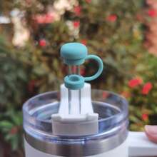 4pcs/2pcs Straw Covers Cap Reusable Silicone Straw Toppers Compatible With Stanley Cup Spill Leak Stopper Splash Dust Proof Straws Cover(Random Color)