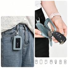 1pc Business Portable Small Key Bag For Men, General Motors Sensor Storage Bag, Large Capacity Small Waist Hanging Women's Storage For Women Wallet Mini Wallet Purse Wallet - Multicolor - View 4