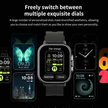 Orologio intelligente 2 in 1 con auricolari integrati, display ad alta definizione, tracker fitness multifunzione, chiamate senza fili e controllo musica, batteria ricaricabile, cinturino in silicone, cassa in lega di zinco, include 2 auricolari comodi, compatibile con telefoni Android