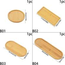 Multi Bamboo Tray Wood Saucer Flower Pot Tray Cup Pad Coaster Plate For Kitchen Decorative Plate Creative Coaster Coffee Cup Mat
