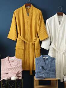 Szlafrok Wiosna Lato Szlafrok Długi Wager Szlafrok Hotelowy Salon Kosmetyczny Cienki Szlafrok Męski I Damski Wystrój Domu Łazienka Powrót Do Szkoły