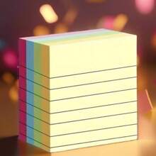 200 Sticky And Removable Tear Off Sticky Notes With Horizontal Lines - Square Sticky Notes Suitable For Office, Home, And School Organizations - Easy To Peel Off, Write, And Track Tasks, Office Supplies | Wired Grid Paper | Practical Design, Notebooks