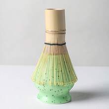 手工陶瓷碗和天然竹搅拌器茶碗勺日本茶道抹茶套装返校 - 彩色 - 查看 4