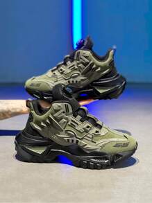 Men's Casual Sport Running Shoes, Breathable Fabric Upper, Wear-Resistant PVC Outsole, EVA Insole, Anti-Skid, Low-Top, All-Season Outdoor Training Sneakers