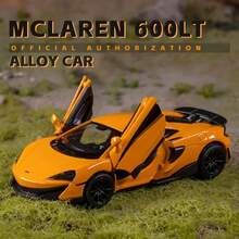 600LT Orange Can Open The Door Pulled Back Simulation Alloy Car Model Children'S Toys Gifts - Orange - View 2