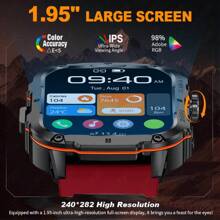 LIGE Smart Watch/Stylish Sports Watch/1.95-Inch Large Screen/Wireless Call/Smart Voice Assistant/Calories/Timer/Alarm Timer/Photo Record/Multifunctional New Men's And Women's Watch/Sports Tracking Bracelet/Men's Watch/Ladies' Watch/Ladies Watch/Wear Decoration