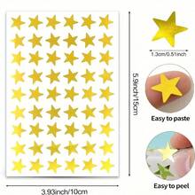 540 Pieces Foil Gold Star Stickers, Reward Star Stickers, Small Foil Star Stickers, Student Rewards, DIY And Office Decoration, Student Planners And School Classroom Teacher Supplies - Gold - View 3