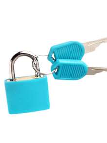 1pc Portable Small Color Plastic Lock Luggage Padlock,1pc  Padlock With 2pcs Key,Colored Casing/23mm Zinc Alloy/Tsa Approved Luggage Lock, Small And Sturdy, Luggage Locks , Mini Padlocks For Suitcases, Metal Keyed Lock For Travel Bags, Brass Lock Cylinder Is Durable,Small Copper Lock With Case,Available In Eight Colors - Multicolor - View 19