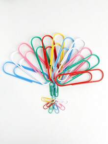 Colorful Coated Paper Clips, Macaron Colors Paper Clips, Student Back To School Stationery, Essential Office File Organizer Paper Clips, Various Sizes Available - Multicolor - View 5