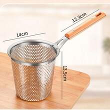 304 Stainless Steel Strainer Skimmer Ladle For Hot Pot, Noodles, Boiling, Kitchen Cooking - Multicolor - View 7