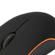 Ratón con cable M20 de 1200 DPI, ratón de oficina con textura mate antideslizante para negocios, oficina y hogar en laptop - Negro - Ver 5