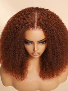 UNice Hair Reddish Brown Afro Kinky Curly Wig 7x5 Pre Cut Pre Bleached Pre Plucked Bye Bye Knots Wear Go Glueless Wig 180% Density Lace Front Wigs For Women