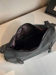 Maillard 复古 2025 哑光纹理大容量时尚百搭单肩包，高端海滩手提包手提购物袋，独特低调通勤拉链双肩带斜挎包