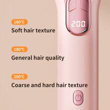 Automatic Waver Curling Iron Hair Curler With LCD Display, 32mm/1.2 Inch Ionic Wavy Hair Curler With Ceramic Barrel, 3 Adjustable Temps, Anti-Scald, Fast Heating Curler Hair Iron For Wide Deep Waves - Pink - View 8
