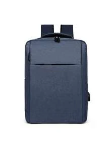 1pc USB Charging Business Backpack, Men's Waterproof Laptop Bag, College Student Commute Travel Bag - Multicolor - View 5