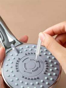 10pcs Shower Cleaning Brush, Shower Hole Cleaning Brush Tool, Bathroom Toilet Shower Head Crevice Cleaning Needle, Cleaning And Unclogging Tool, Household Cleaning Supplies (Random Color/Style)
