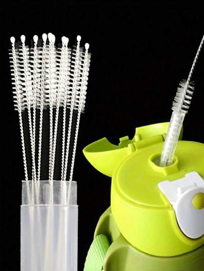 1/5/10Pcs Stainless Steel Cleaning Brush Reusable Cleaning Brush KitchenSupplies -Perfect For Cleaning Glass, Silicone, Metal Straws Kitchen,Bathroom,Home,Household Suppliers, Cleaning Accessories, Household Cleaning Supplies, Room Decoration, Can Be Used To Prevent Oil Stains, Garbage, Etc., Suitable For Kitchens, Restaurants, Parties, Gatherings, Travel, Family Gifts, Home Gifts