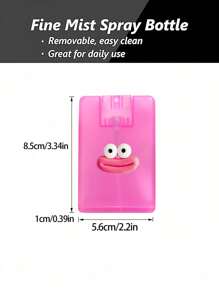 1 pieza Botella de spray de plástico con forma de tarjeta con capacidad de 20ml, 4 colores diferentes de boca interesante (rosa, blanco, rojo, negro), rellenable y utilizable, puede almacenar perfume, alcohol, agua desmaquillante
