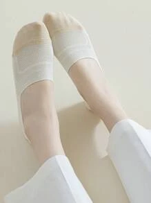 1/3/6 pares de calcetines invisibles de corte bajo para mujer con silicona antideslizante, malla, soporte del arco, para uso casual, deportivo y de verano