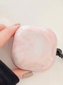 Galaxy Buds Marble-TPU Case For Buds 2/Pro/Pro 2/Live/FE, Scratch-Resistant & Anti-Slip Texture, Sleek & Stylish Design With Detachable Carabiner