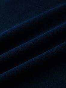 Tween Girls Casual Printed Dark Heather Thermal Lined Sweatshirt For Autumn - Navy Blue - View 6