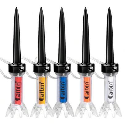  Caiton 5PCS Golf Tees Set – Golf Accessories, Golf Supplies, Magnetic Golf Tee,Golf Tees In 3 Sizes, 360° Bounce, Durable Golf Equipment For Improved Tee Shots. Ideal For Consistent Performance, Increased Accuracy, And Enhanced Distance. Perfect For Golfers Of All Levels, Whether You're A Beginner Or Professional.