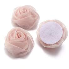 3 cái/gói 5cm Đồ trang trí nụ hoa hồng 3D Organza thủ công, Quần áo tự làm, Mũ, Trâm cài, Băng đô, Phụ kiện kẹp tóc, Váy phù dâu, Vòng đeo tay, Trang trí đám cưới, Đồ dùng cho bữa tiệc - Nhiều màu - Xem 20