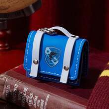 Miniso Harry Potter Series College Style 2.56*2.36*1.18inch Leather Headphone Case (1 PC)