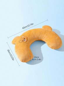[3PCs] Cute Cartoon Embroidery U-Shaped Pet Pillow For Cats & Dogs Sleeping - Breathable 3D Sandwich Mesh Neck Support Pillow (10.6"X6.7"X2.4"/2.6oz) Calming Dog And Cat Pillow, Soft And Fluffy Dog Bed Pillow, U-Shaped Anxiety Relief Dog Neck Pillow
