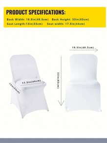 30/50/100pcs - Spandex Stretch Universal Slipcovers For Banquet, Party, Wedding Decor  Easy Clean, Reusable & Wrinkle-Free(White,Black)