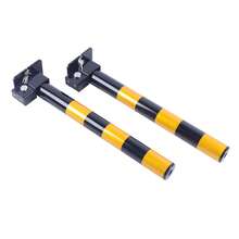 YUNRUX 2 Pcs Folding Car Parking Bollard Lockable Garage Driveway Security Post Barrier Lockable Folding Parking Barrier Driveway Security Bollard Post